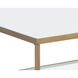 Kessler 65 X 33 inch Clear / Antique Gold Coffee Table